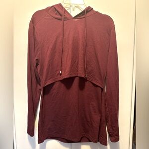 Maroon size large maternity top